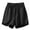 Black, variant on Annhoo Womens Linen Shorts Elastic High Waisted Casual Wide Leg Drawstring Summer Beach Shorts with Pockets