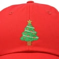 thumbnail image 2 of DALIX Xmas Holidays Christmas Tree Ball Cap Embroidered Hat in Red, 2 of 7