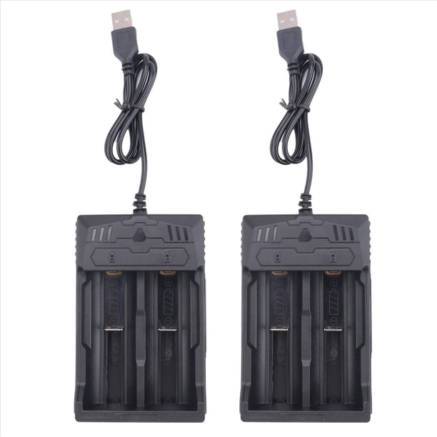 2X Batería Recargable 18650 de Parte Superior de 20 A con Cargador de Batería 18650, para Baterías Recargables de 3,7 V