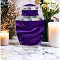 thumbnail image 2 of Purple Urns for Ashes Adult Male/Female - Cremation Urns for Mom - Burial Purple Theme Funeral Urn with Secure Lid - Dad Urn for Ashes Adult Male10inch, Large - 1Pcs, 2 of 6