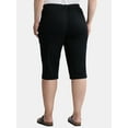 thumbnail image 3 of JMS Just My Size by Hanes Women's Plus Size Pull On 2 Pocket Stretch Capri, Sizes 0X-4X, 3 of 4