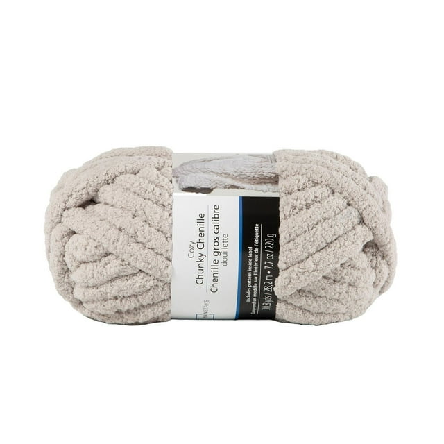 MAINSTAYS Light Grey Chunky chenille yarn