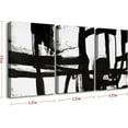 thumbnail image 2 of 3 Piece Contemporary Canvas Wall Art, Black and White Abstract Pictures Prints Stretched for Living Room Bedroom Home Office Decor Ready to Hang Each Mordern Artwork Framed 12"X16", 2 of 6
