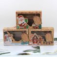 thumbnail image 3 of Bewildely Paquete de 9 cajas de regalo de Navidad, papel Kraft, decoración de ventanas, galletas, embalaje, Papá Noel, regalos de Año Nuevo, Kits de decoración para fiestas, 3 of 6
