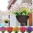 thumbnail image 2 of 6× Bundles Artificial Flowers Outdoor UV Resistant Fake Plastic Plants Garden, 2 of 9