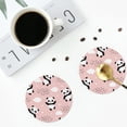 thumbnail image 5 of Balery 6 Pcs Panda Flying In The Sky Between Clouds And Starleather Coasters Set, Drink Table Cup Coasters For Living Room Kitchen Coffee Decor, 5 of 9