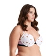 thumbnail image 3 of Curve Muse Women's Plus Size Add 1 and a half Cup Push Up Underwire Bras -2PK-White Print,Burgundy-34D, 3 of 6