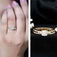 thumbnail image 3 of Rosec Jewels 6 MM Lab Grown Diamond Engagement Ring Set with Wedding Band - EF-VS Quality, 14K Yellow Gold, US 4.50, 3 of 9