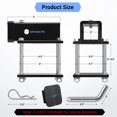 thumbnail image 2 of Ohuhu RV Bumper Hitch Receiver Adapter, Bolt-on 2" Receiver for 4" to 4.5" Beam with Hitch Bin and Cover, 200Lbs Tongue Weight Capacity, Fi, 2 of 7