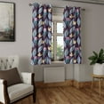 thumbnail image 2 of Ambesonne Leaf Print Grommet Curtain, Nature Vibes Leaves Art, 50"x120", Plum and Multicolor, 2 of 5