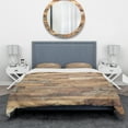 thumbnail image 3 of Designart 'Brown Wood Texture' Modern & Contemporary Duvet Cover Set, 3 of 4