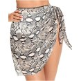 thumbnail image 1 of Chiffon Cubierta de Gasa de Sarongs Cortos Traje de baño Imprimir Wrap Swod Swimwear Piel de serpiente Un tamaño Piel de serpiente Un tamaño Xishao ropa, 1 of 2