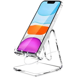 Support de téléphone portable, Porte-Téléphone portable, Support de Téléphone Clair pour Bureau, Compatible, Smartphone, Pad, Accessoires de bureau,