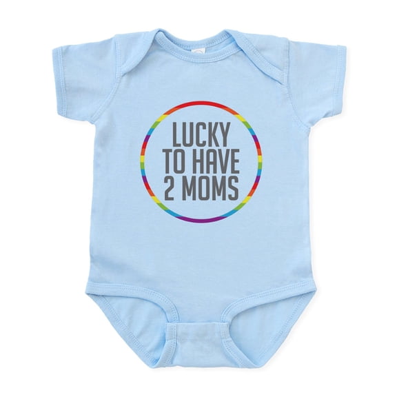CafePress - 2 Moms Infant Bodysuit - Baby Light Bodysuit, Size Newborn - 24 Months