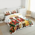 thumbnail image 3 of Manfei Nutcracker Royal Guarder Bedding Comforter Set for Kid, Rustic Cabin Twin Comforter Sets, Merry Christmas Theme Reversible Bedding Set, Breathable Home Decor, 2pcs, 3 of 8