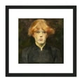 thumbnail image 1 of Henri De Toulouse Lautrec Carmen Painting 8X8 Inch Square Wooden Framed Wall Art Print Picture with Mount, 1 of 4