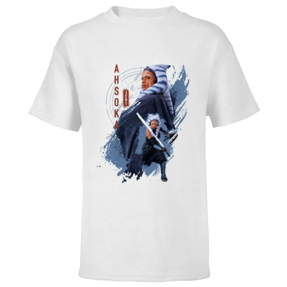 Star Wars Ahsoka Tano Jedi Ready Disney  - Short Sleeve T-Shirt for Kids - Customized-White