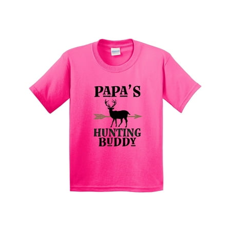 Inktastic Papa Hunting Buddy Bow Hunter Youth T-Shirt