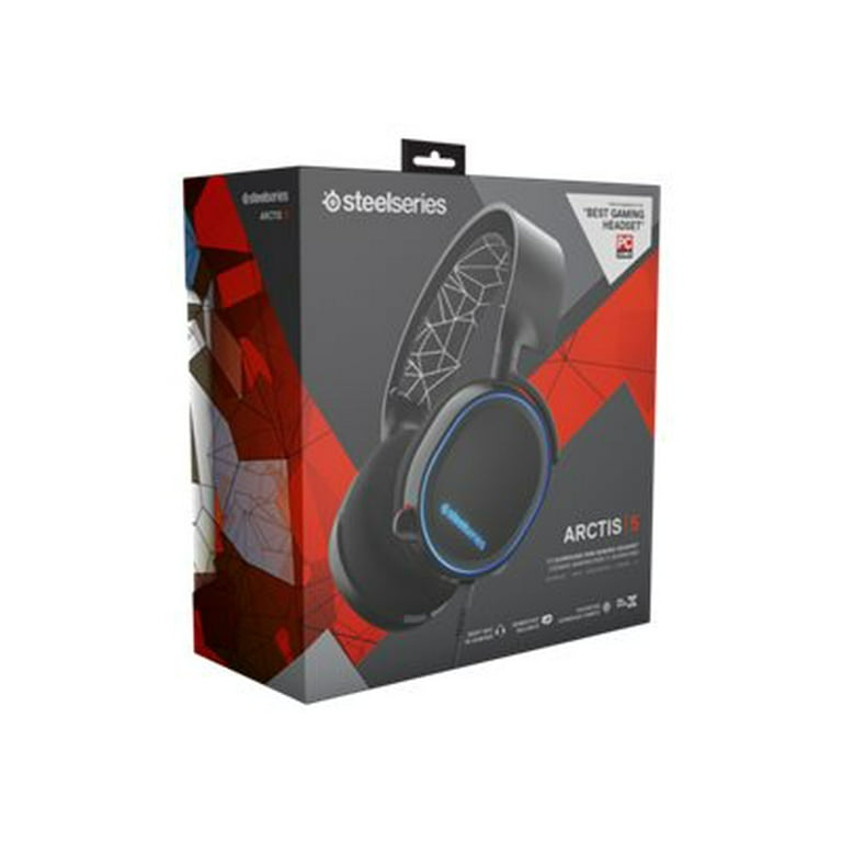 SteelSeries Arctis 5 PUBG Edition headset full size wired USB 3.5 mm jack black refurbished Walmart