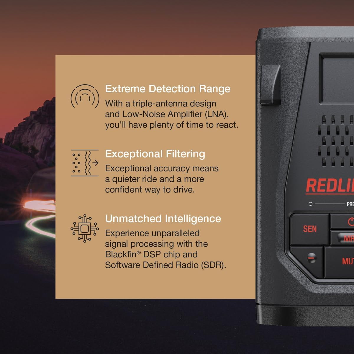 Escort Redline 360c Laser Radar Detector – Extreme Range, AI Assisted Filtering, 360°  Directional Awareness,  Rapid Response Times, Wi-Fi, GPS Based
