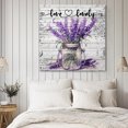thumbnail image 4 of Purple Spring Floral Wall Art Painting on Canvas, Lavender Vintage Summer Botanical Canvas Art Home Prints Wall Art Framed Modern Artwork for Living Room Bedroom Wall Decor 8x8in, 4 of 9