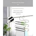 thumbnail image 6 of TTLanZJLSY，2Pcs, Multi-layer Stainless Steel Pants Rack, Colorful S-shaped Hangers 8mm (0.314 inches)., 6 of 10