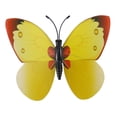 thumbnail image 4 of 12 piezas/juego de pegatinas de pared con forma de mariposa de simulación 3D, calcomanías artísticas para pared (amarillas), 4 of 8