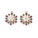 thumbnail image 2 of Rack Plating Alloy Enamel Pendants with Crystal Rhinestone Cadmium Free & Nickel Free & Lead Free Light Gold Christmas Snowflake White 21x17x5mm Hole: 1.6mm, 2 of 3