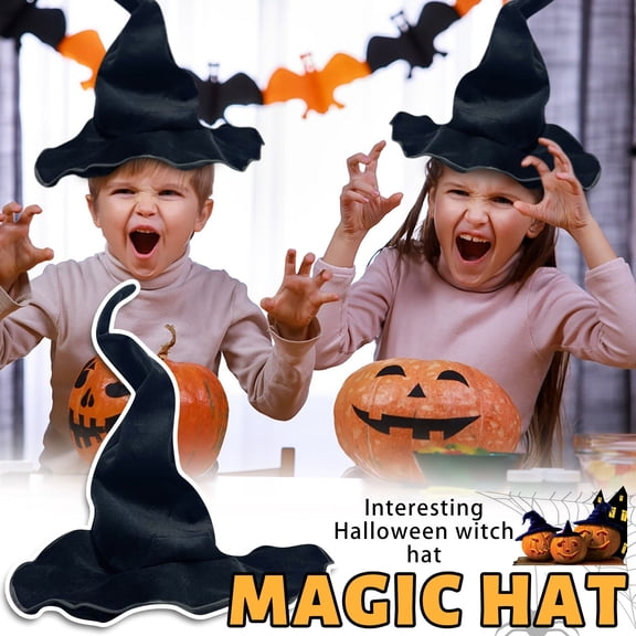 Halloween Witch Costume Women, Halloween Fancy Dress Witch Hat Witch Costumes Accessories Black