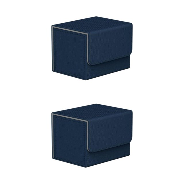 maskred Stylish and Secure Card Deck Storage Holder Organizer with Magnetic Closure TCG Display Blue 2Set