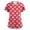 Watermelon RedC_07126RR, variant on Hearthz S-5XL Valentines Scrub Tops Women Love Heart Graphic Scrub Tops V Neck Short Sleeve Nurses Working Uniforms with Pocket