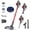 Red, variant on Lazyswan Cordless Vacuum Cleaner Lightweight Self-Standing Stick Vacuum for Home Pet Hair Car Carpet, 50min Runtime, Black