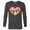 Charcoal Heather, variant on Disney Princess Group Heart Pink - Long Sleeve T-Shirt for Men – Customized-Athletic Heather