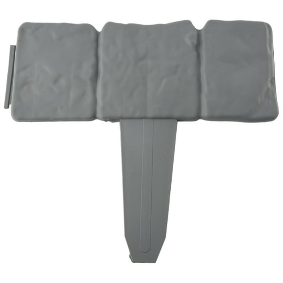 12pc Grey Garden Fence Edging Cobbled Stone Effect Plastic Lawn Edging Plant Border Decorations Flo