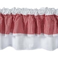 thumbnail image 4 of Red Gingham Kitchen Curtains Rod Pocket Short Window Drape, 4 of 4
