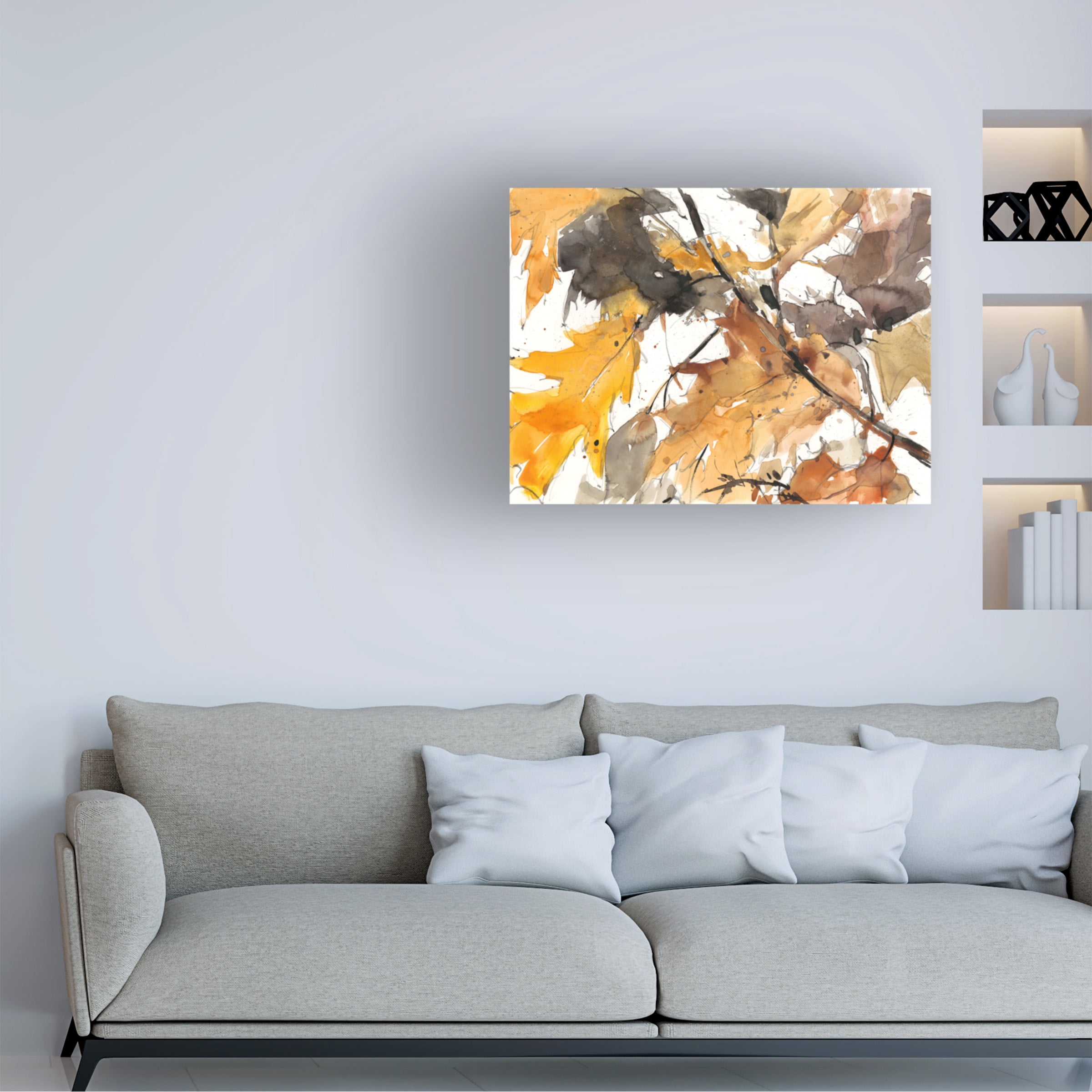 Samuel Dixon 'Watercolor Autumn Leaves I' Canvas Art