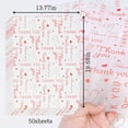 thumbnail image 3 of shiyou-50 Sheets Red Thank You Tissue Paper Bulk,Red Thank You Tissue Paper for Small Business,Red Tissue Paper for Packaging,Gift Bags,Red Thank You Packaging Tissue Paper,14 x 20 Inch (Red), 3 of 4