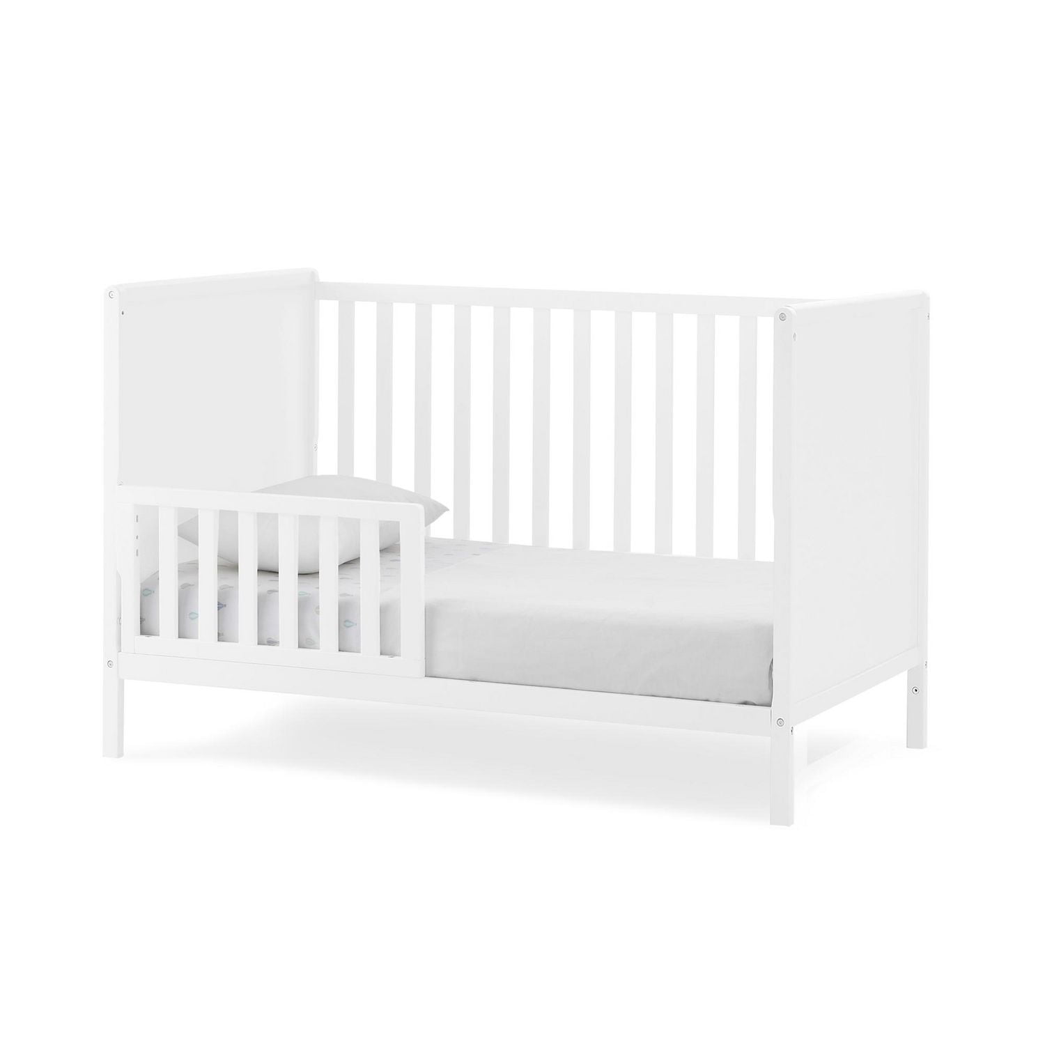 Delta Children Ruby 6-in-1 Convertible Crib & Changing Table 2-Piece Set - Greenguard Gold Certified, Bianca White
