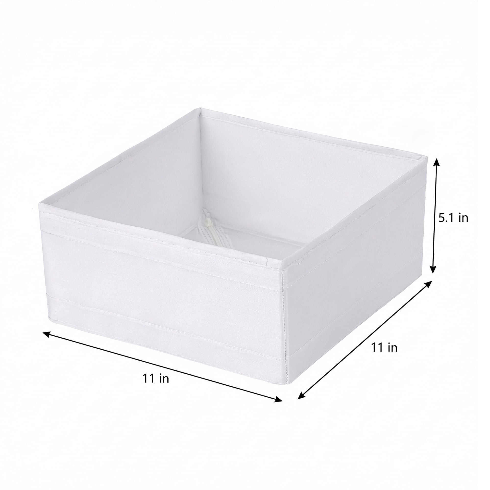Unique Bargains 1pc Fabric Storage Bin for Shelves Closet White 11*11*5.1in