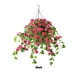 thumbnail image 3 of Kearding Cesta colgante de flores que ahorra espacio con plantas artificiales Múltiples especificaciones Flores artificiales rojo 8 pulgadas, 3 of 6