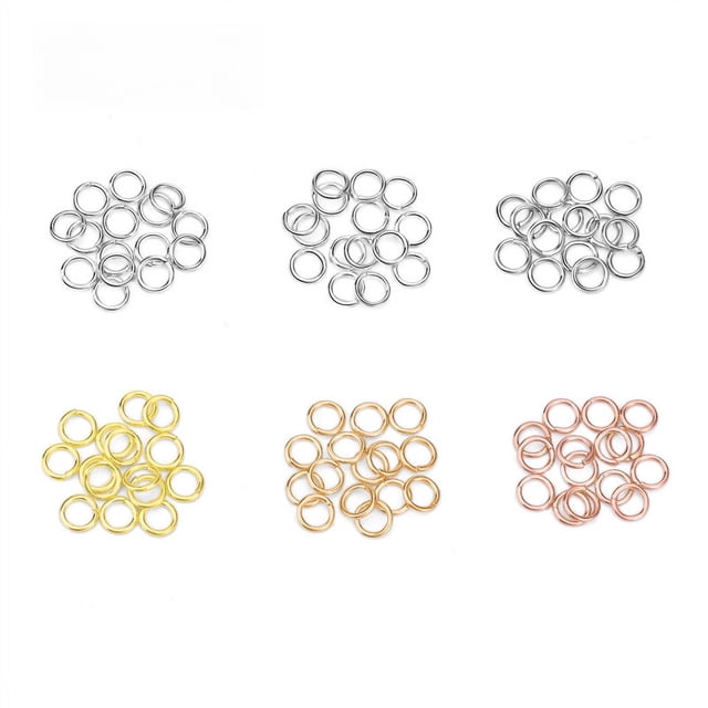 Pulsera de plata de ley S925 con anillo de conexión de bucle abierto y bucle cerrado, accesorios de joyería DIY chapados en oro