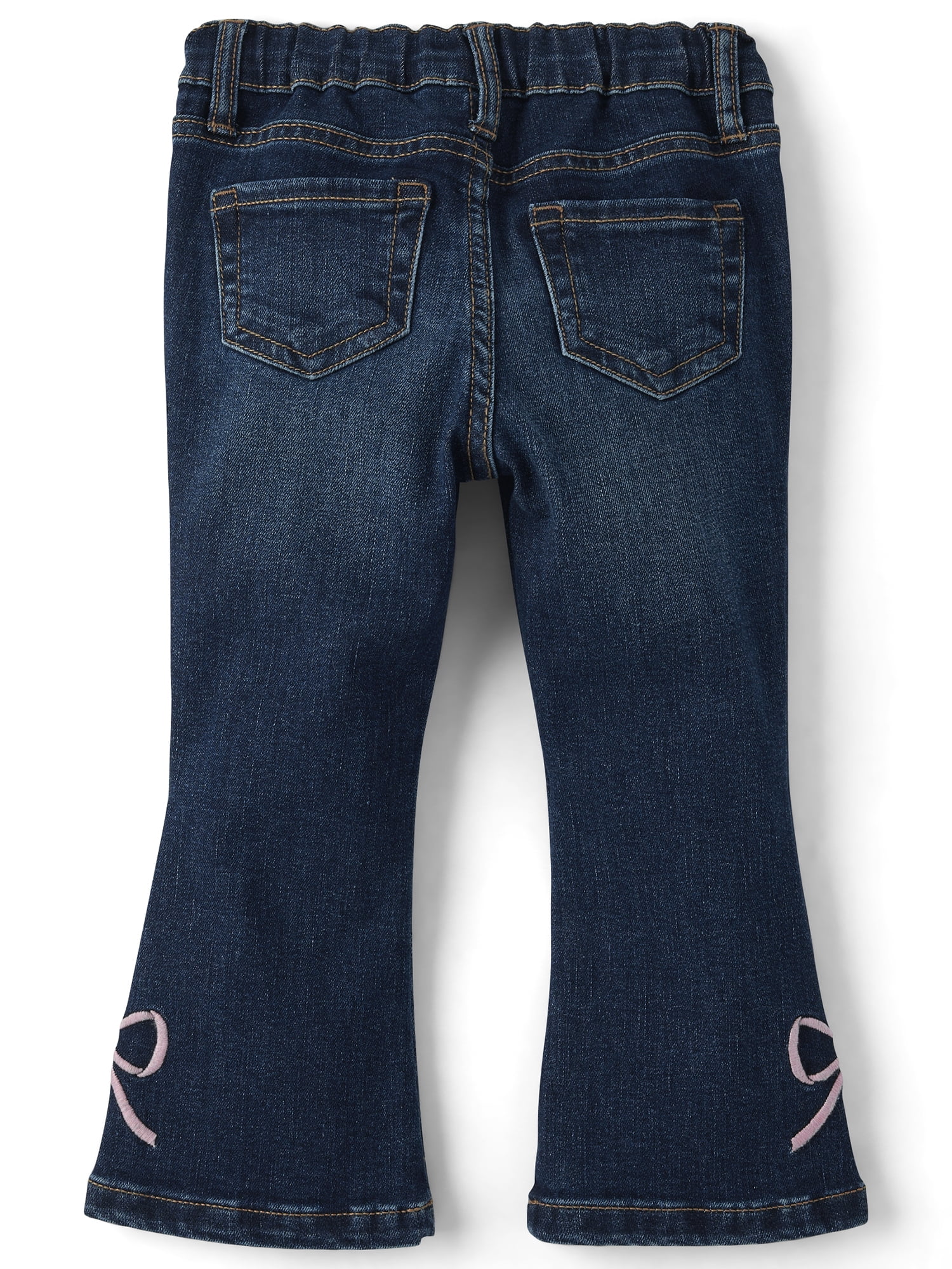 The Children's Place Toddler Girls Embroidered Bow Flare Jeans, Sizes 12M-5T