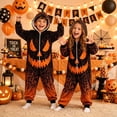 thumbnail image 2 of Tween Halloween Boy Girl Long Sleeve 1-Piece Hooded Jumpsuit Party Outfit, 2 of 7