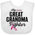 thumbnail image 3 of Inktastic Breast Cancer Awareness My Great Grandma is a Fighter Boys or Girls Baby Bib, 3 of 4