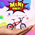 thumbnail image 3 of Novelty Place (4 Pack) Mini Finger Bike - Miniature Fidget Bicycle Metal Bike Model Collections Decoration, 3 of 7