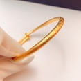 thumbnail image 2 of Pulsera de cobre chapada en oro con tirador ajustable para mujer, 2 of 2