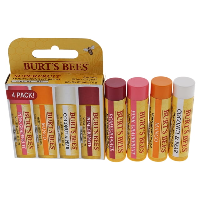 Bálsamo labial hidratante Burts Bees superfruta 4 x 0.15 oz