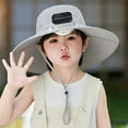 thumbnail image 4 of DAMAI Small size Wide Brim Solar Fan Hat ,Sun Hat with 1 Solar Powered Fans,Waterproof Removable Outdoor Solar Fan Hats UPF 50+, 4 of 8