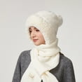 thumbnail image 4 of ChaoLingNeng 3 in 1 Beanie Hat with Scarf and Mask, 3 in 1 Beanie Hat for Women, Knitted Ski Scarf and Mask Set, Balaclava Hats, 4 of 5