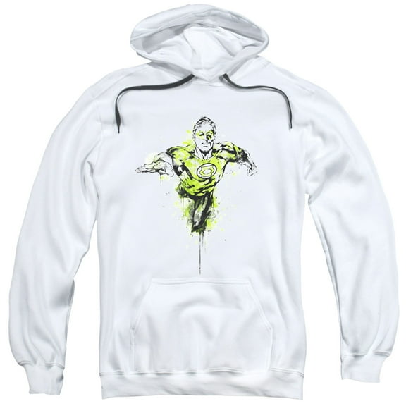 Green Lantern Inked Adult Pullover Hoodie Sweatshirt White